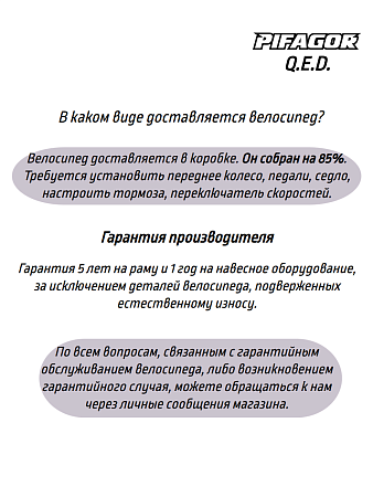 фото Велосипед Pifagor Q.E.D. 24 