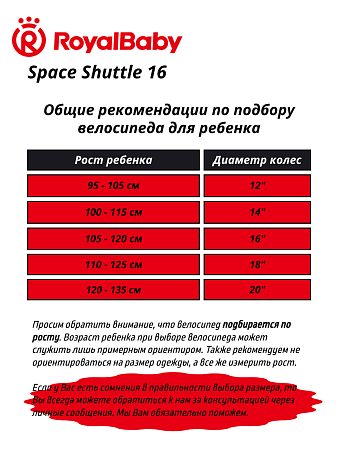 картинка Велосипед Royal Baby Space Shuttle 16 в bikedivision фото Велосипед Royal Baby Space Shuttle 16