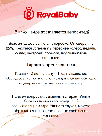 фото Велосипед Royal Baby Little Swan 12 