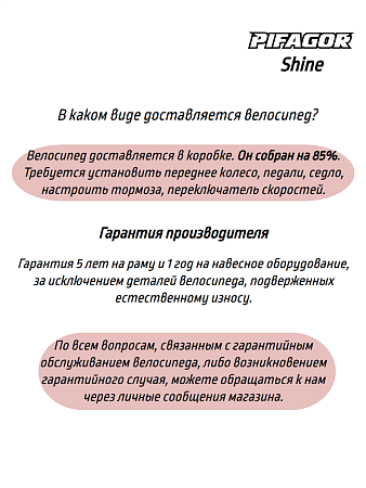 фото Велосипед Pifagor Shine 18 
